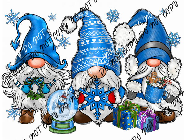 Snowman Gnome Winter DTF Transfer - We Print U Press DTF Transfers