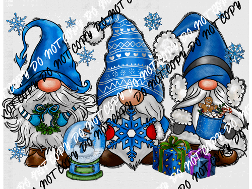 Snowman Gnome Winter DTF Transfer - We Print U Press DTF Transfers