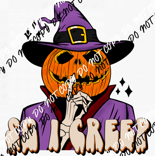 So I Creep Pumpkin Skeleton DTF Transfer - We Print U Press DTF Transfers