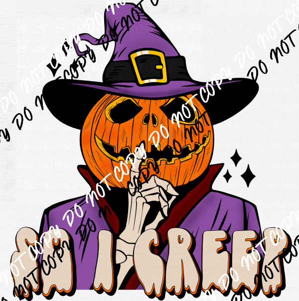 So I Creep Pumpkin Skeleton DTF Transfer - We Print U Press DTF Transfers