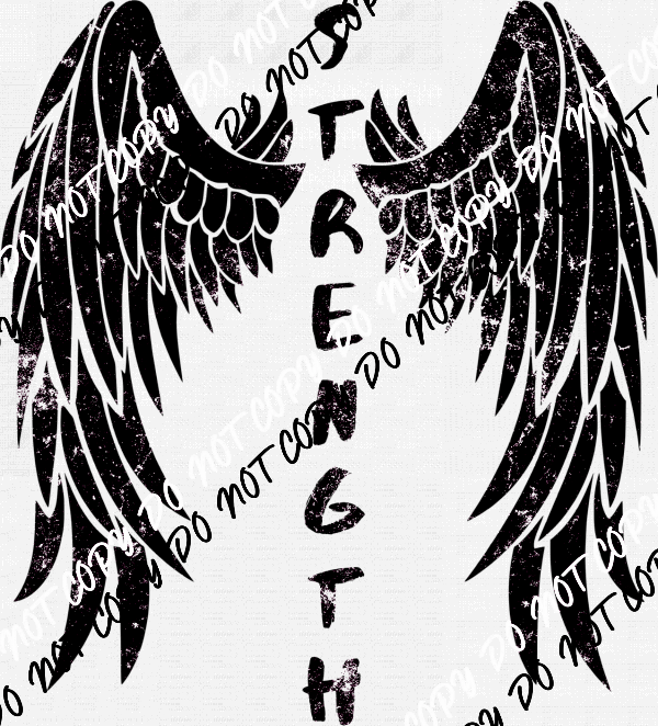 Soar on Wings Like Eagles Set black print - Pocket and Back DTF Transfer - We Print U Press DTF Transfers