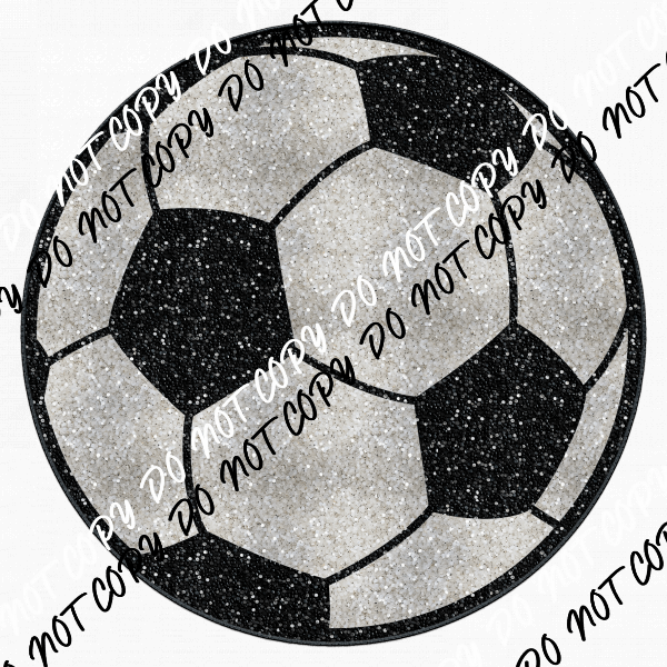 Soccer Ball faux sequin DTF Transfer - We Print U Press DTF Transfers