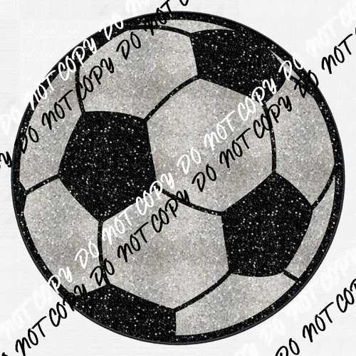Soccer Ball faux sequin DTF Transfer - We Print U Press DTF Transfers