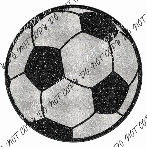 Soccer Ball Faux Sequins Dtf Transfer Transfers