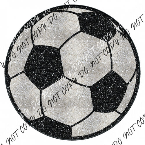 Soccer Ball Faux Sequins Dtf Transfer Transfers