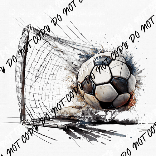 Soccer Ball with Net Watercolor DTF Transfer - We Print U Press DTF Transfers