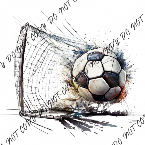 Soccer Ball With Net Watercolor Dtf Transfer Transfers