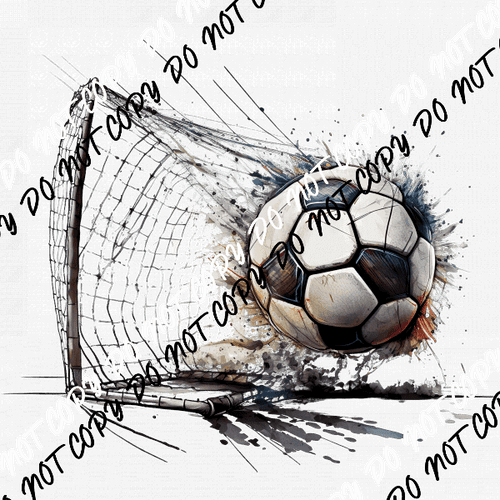 Soccer Ball with Net Watercolor DTF Transfer - We Print U Press DTF Transfers