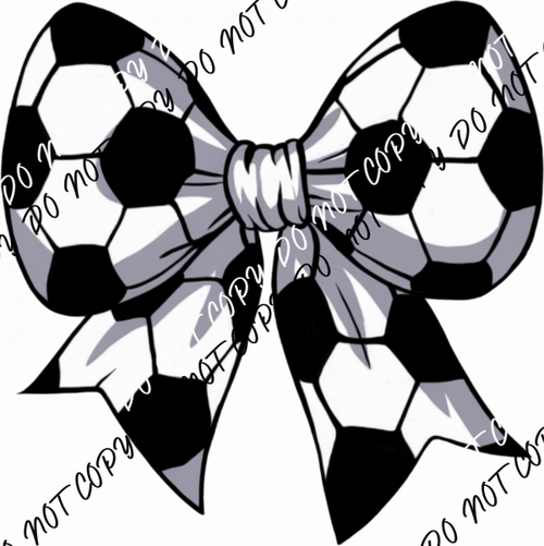 Soccer Bow DTF Transfer - We Print U Press DTF Transfers