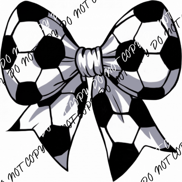 Soccer Bow DTF Transfer - We Print U Press DTF Transfers