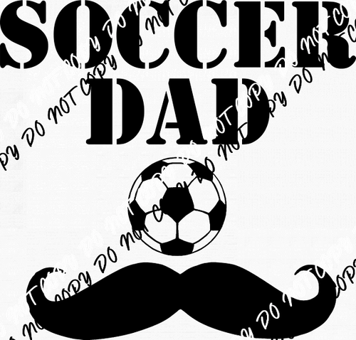 Soccer Dad Mustache DTF Transfer - We Print U Press DTF Transfers