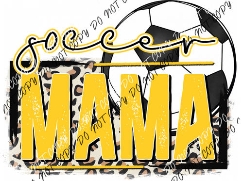 Soccer Mama Gold Dtf Transfer