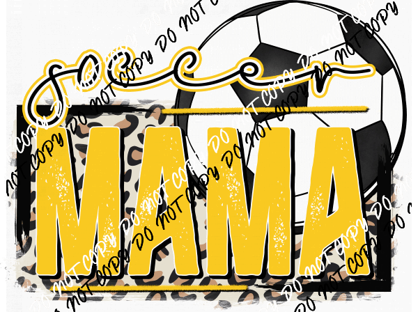 Soccer Mama Gold DTF Transfer - We Print U Press DTF Transfers