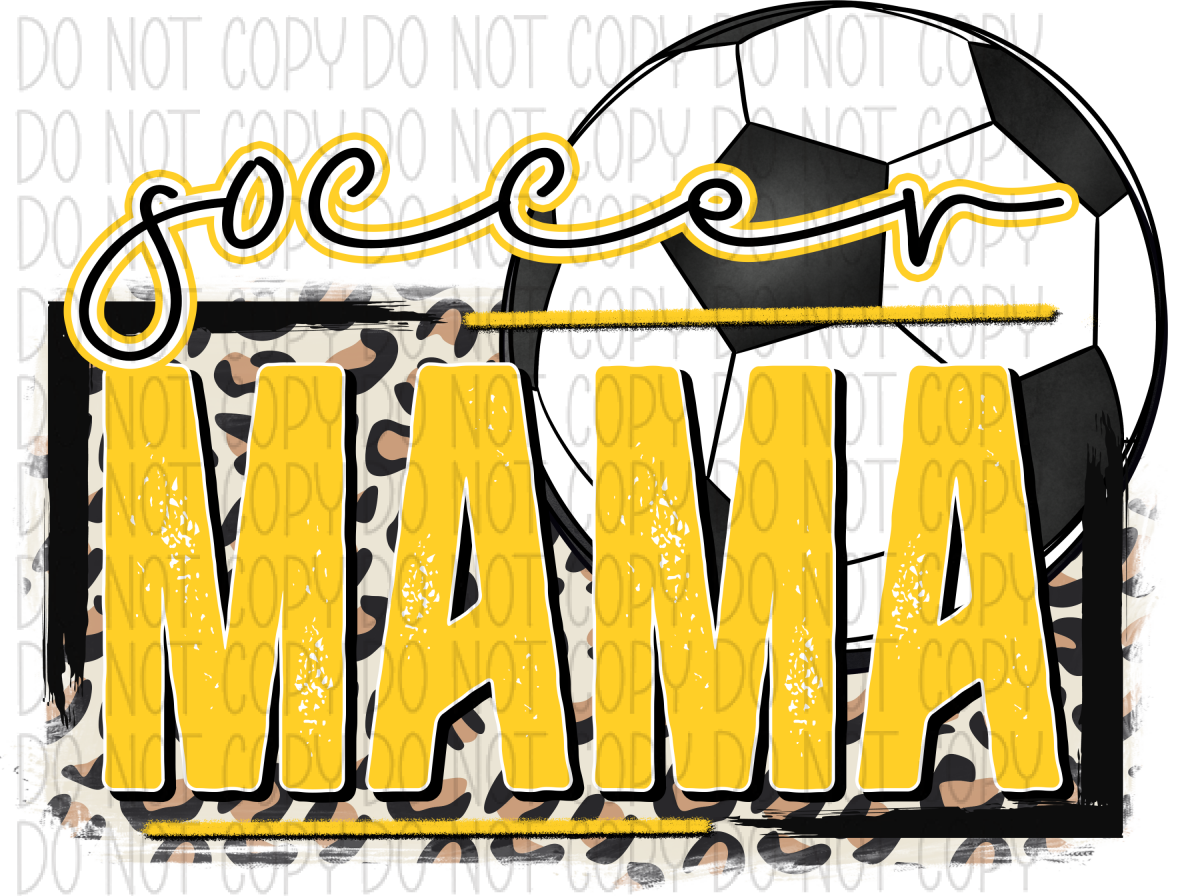 Soccer Mama Gold Dtf Transfer