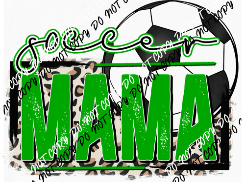 Soccer Mama Green DTF Transfer - We Print U Press DTF Transfers