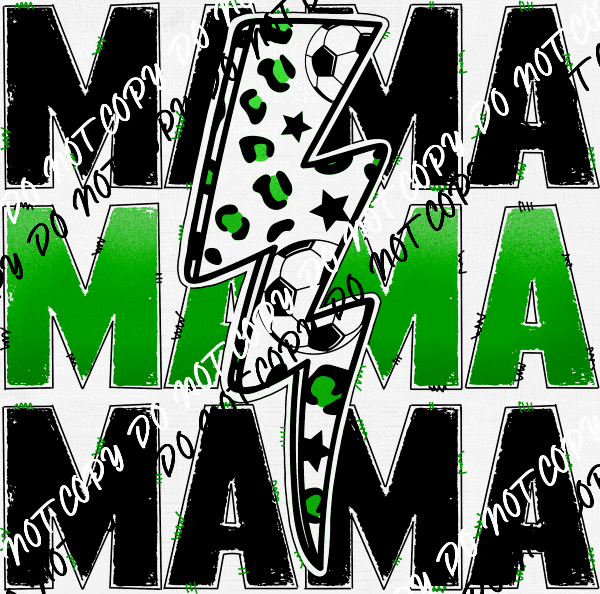 Soccer Mama Green DTF Transfer - We Print U Press DTF Transfers