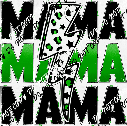 Soccer Mama Green DTF Transfer - We Print U Press DTF Transfers