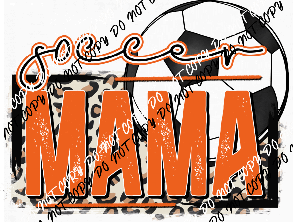 Soccer Mama Orange DTF Transfer - We Print U Press DTF Transfers