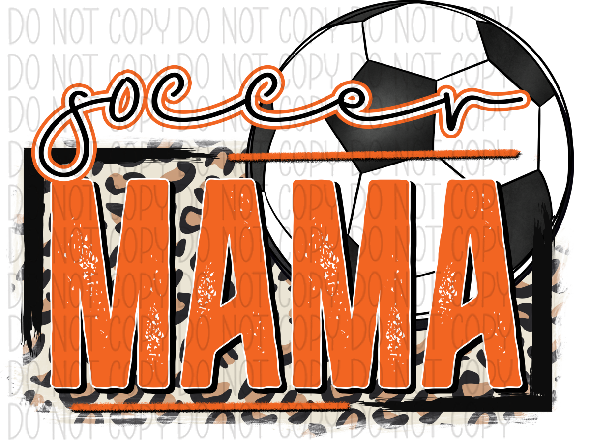 Soccer Mom Orange Dtf Transfer