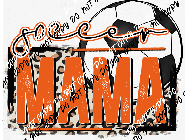 Soccer Mama Orange DTF Transfer - We Print U Press DTF Transfers