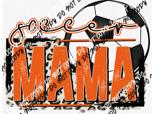 Soccer Mama Orange DTF Transfer - We Print U Press DTF Transfers