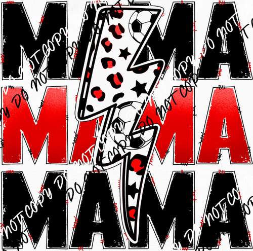 Soccer Mama Red DTF Transfer - We Print U Press DTF Transfers