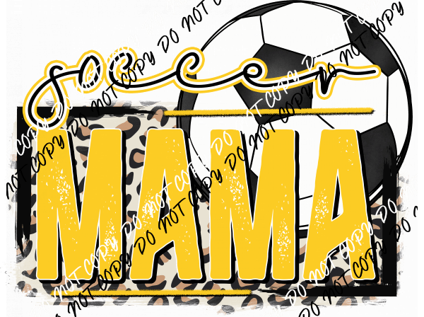 Soccer Mama Yellow DTF Transfer - We Print U Press DTF Transfers