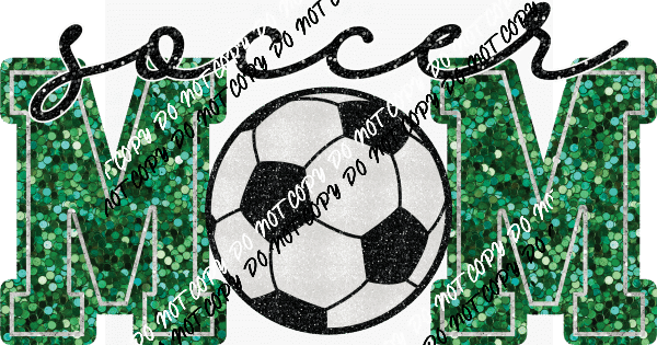 Soccer Mom faux sequin DTF Transfer (See Color Options) - We Print U Press DTF Transfers