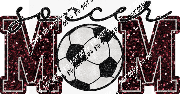 Soccer Mom faux sequin DTF Transfer (See Color Options) - We Print U Press DTF Transfers