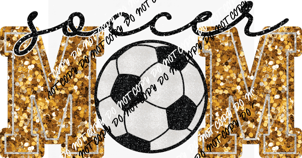 Soccer Mom faux sequin DTF Transfer (See Color Options) - We Print U Press DTF Transfers