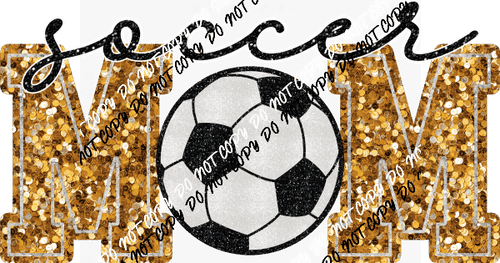 Soccer Mom faux sequin DTF Transfer (See Color Options) - We Print U Press DTF Transfers