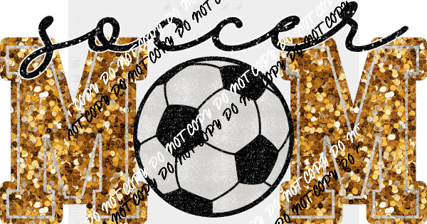 Soccer Mom faux sequin DTF Transfer (See Color Options) - We Print U Press DTF Transfers