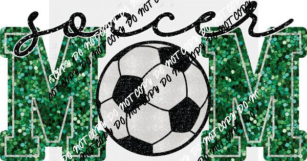 Soccer Mom faux sequin DTF Transfer (See Color Options) - We Print U Press DTF Transfers