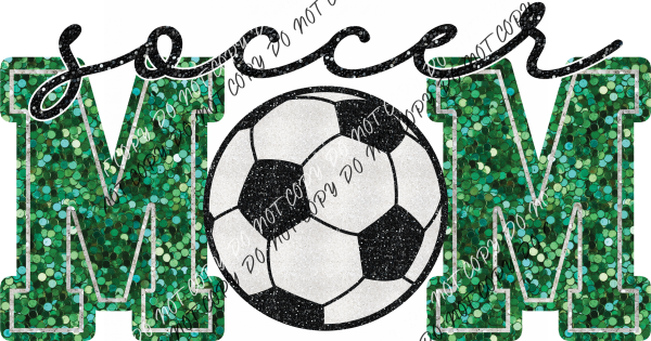 Soccer Mom Faux Sequin Dtf Transfer (See Color Options) Pocket Size 3 / Green Transfers