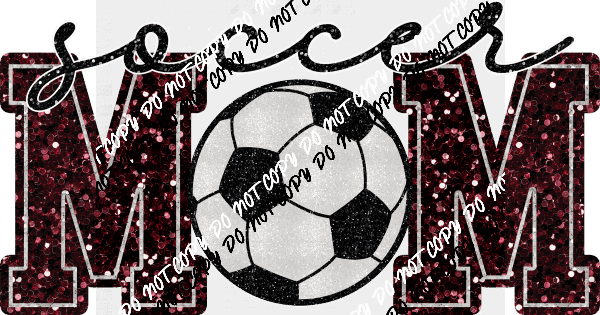 Soccer Mom faux sequin DTF Transfer (See Color Options) - We Print U Press DTF Transfers