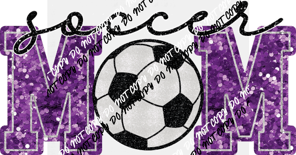 Soccer Mom faux sequin DTF Transfer (See Color Options) - We Print U Press DTF Transfers