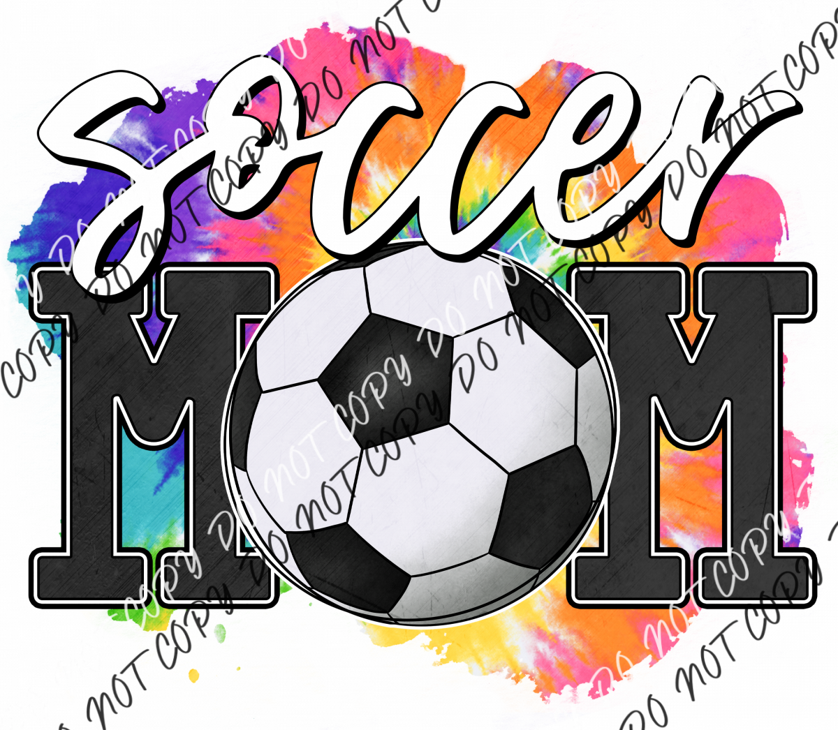 Soccer Mom Tie Dye Dtf Transfer