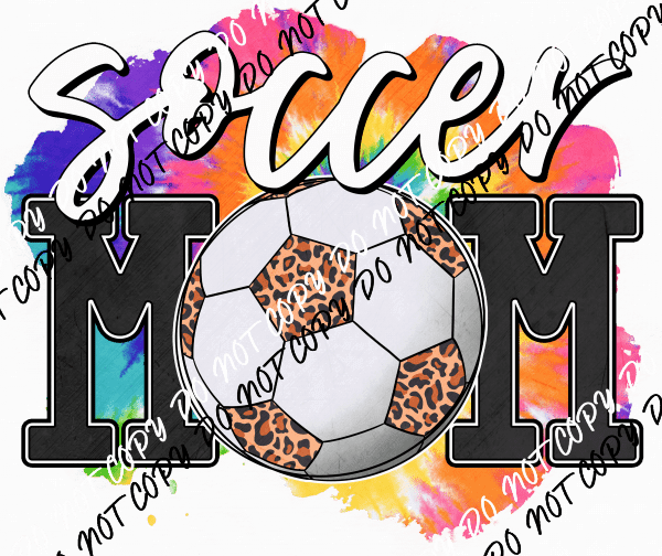 Soccer Mom Tie Dye Leopard DTF Transfer - We Print U Press DTF Transfers