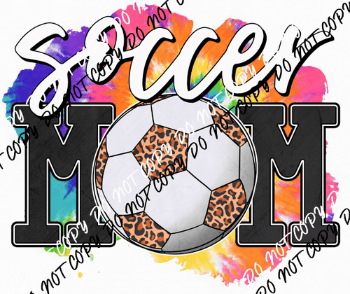 Soccer Mom Tie Dye Leopard DTF Transfer - We Print U Press DTF Transfers