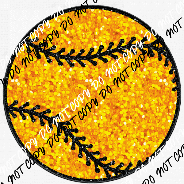 Softball faux sequin DTF Transfer - We Print U Press DTF Transfers