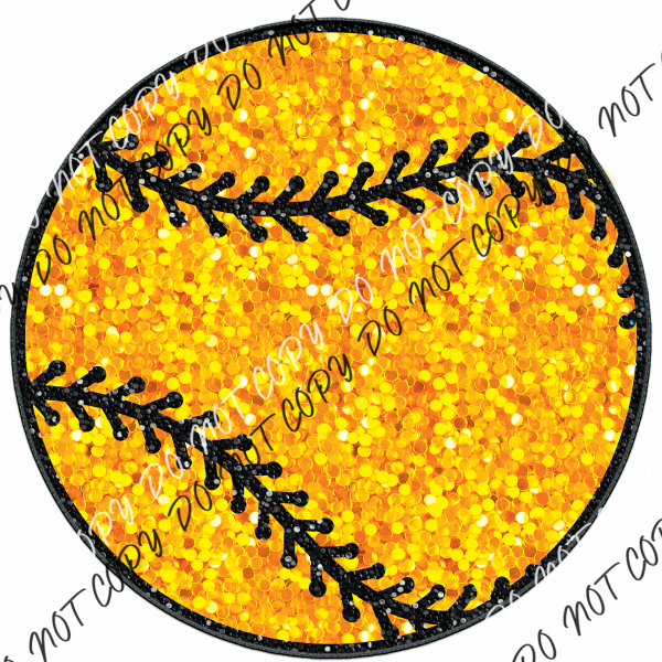 Softball Faux Sequins Dtf Transfer Transfers