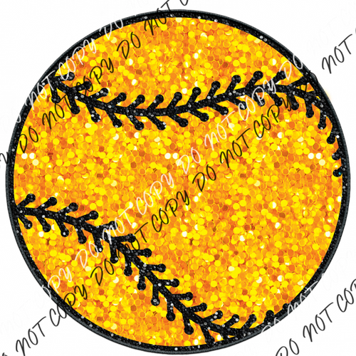 Softball Faux Sequins Dtf Transfer Transfers