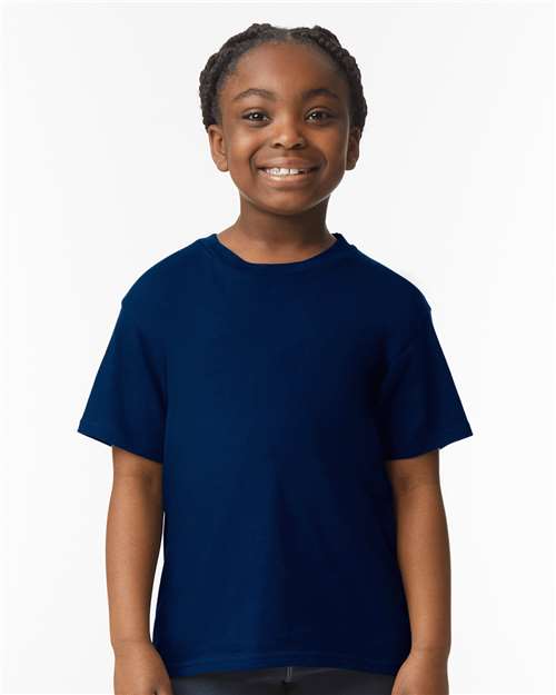 Softstyle® Youth T-Shirt - Navy - We Print U Press DTF Transfers