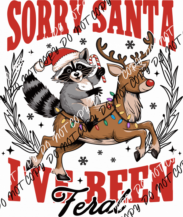 Sorry Santa I’ve Been Feral DTF Transfer - We Print U Press DTF Transfers
