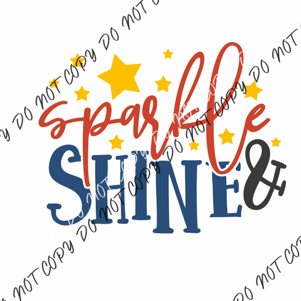 Sparkle & Shine Patriotic Dtf Transfer