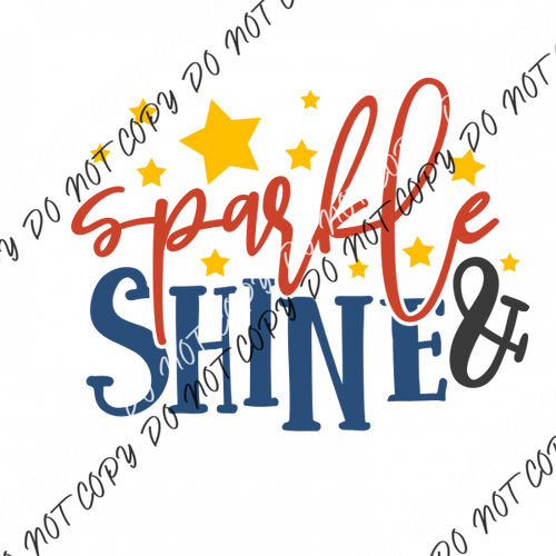 Sparkle & Shine Patriotic Dtf Transfer