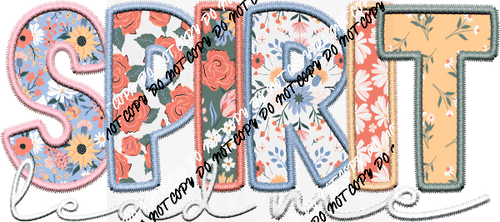 Spirit Lead Me faux embroidery DTF Transfer - We Print U Press DTF Transfers