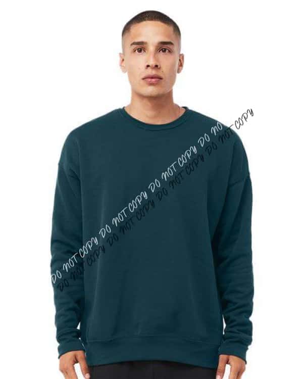 Sponge Fleece Drop Shoulder Crewneck Sweatshirt - Asphalt - We Print U Press DTF Transfers