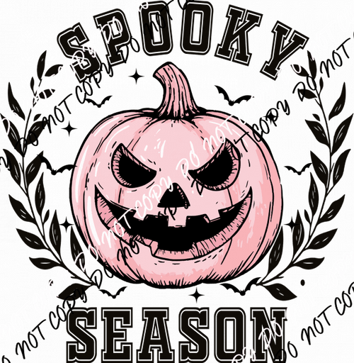 Spook Season Pink Jack - O’ - Lantern - We Print U Press DTF Transfers