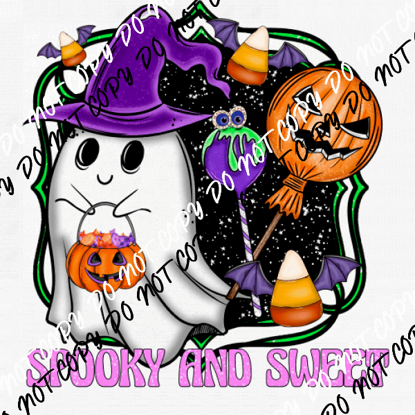 Spooky and Sweet Ghost DTF Transfer - We Print U Press DTF Transfers